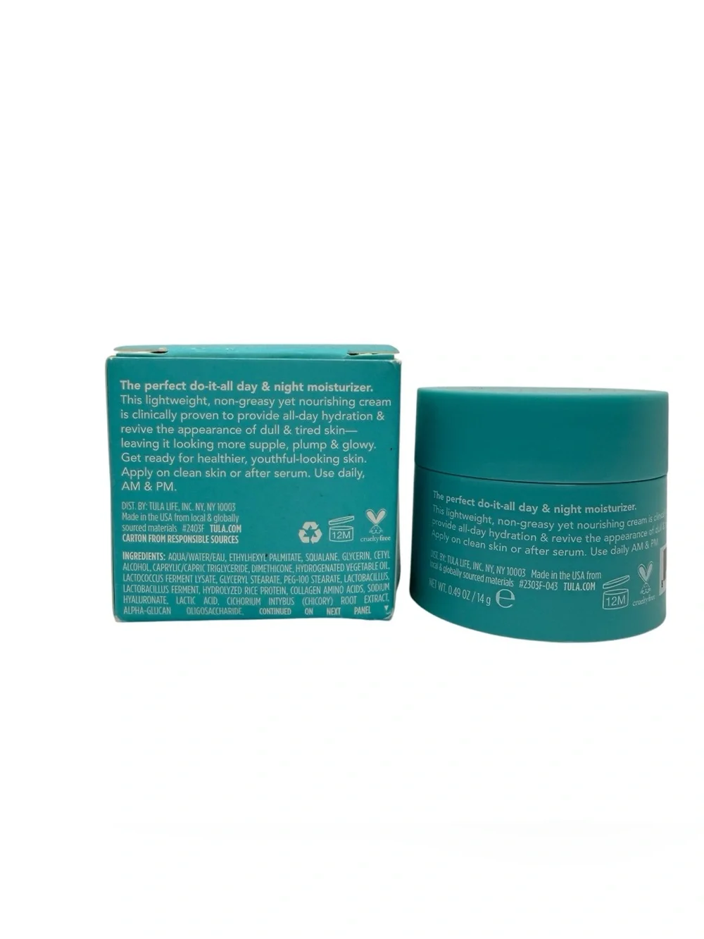TULA 24-7 Moisture Hydrating Day & Night Cream 0.5 oz Mini Travel Size